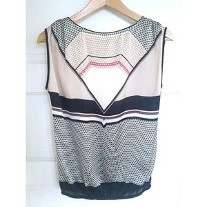 NWT Max Studio Geometric Sleeveless Top